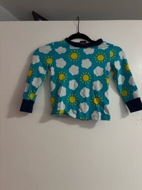 IC COLLECTION Navy and Turquoise Kids Long Sleeve Tee